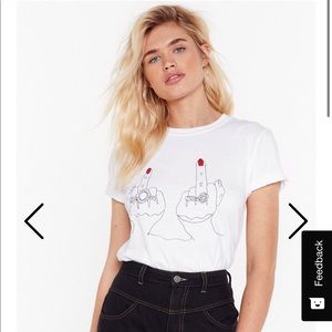 Nasty Gal Tops - Double middle finger tee Nasty Gal Tops - Double middle finger tee